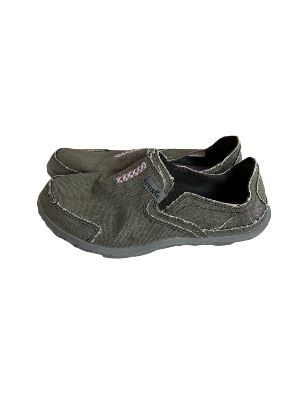 Cushe Slipper II Olive Canvas On Loafer Slippers Moccasin Style Size 7 Women's - Picture 3 of 8